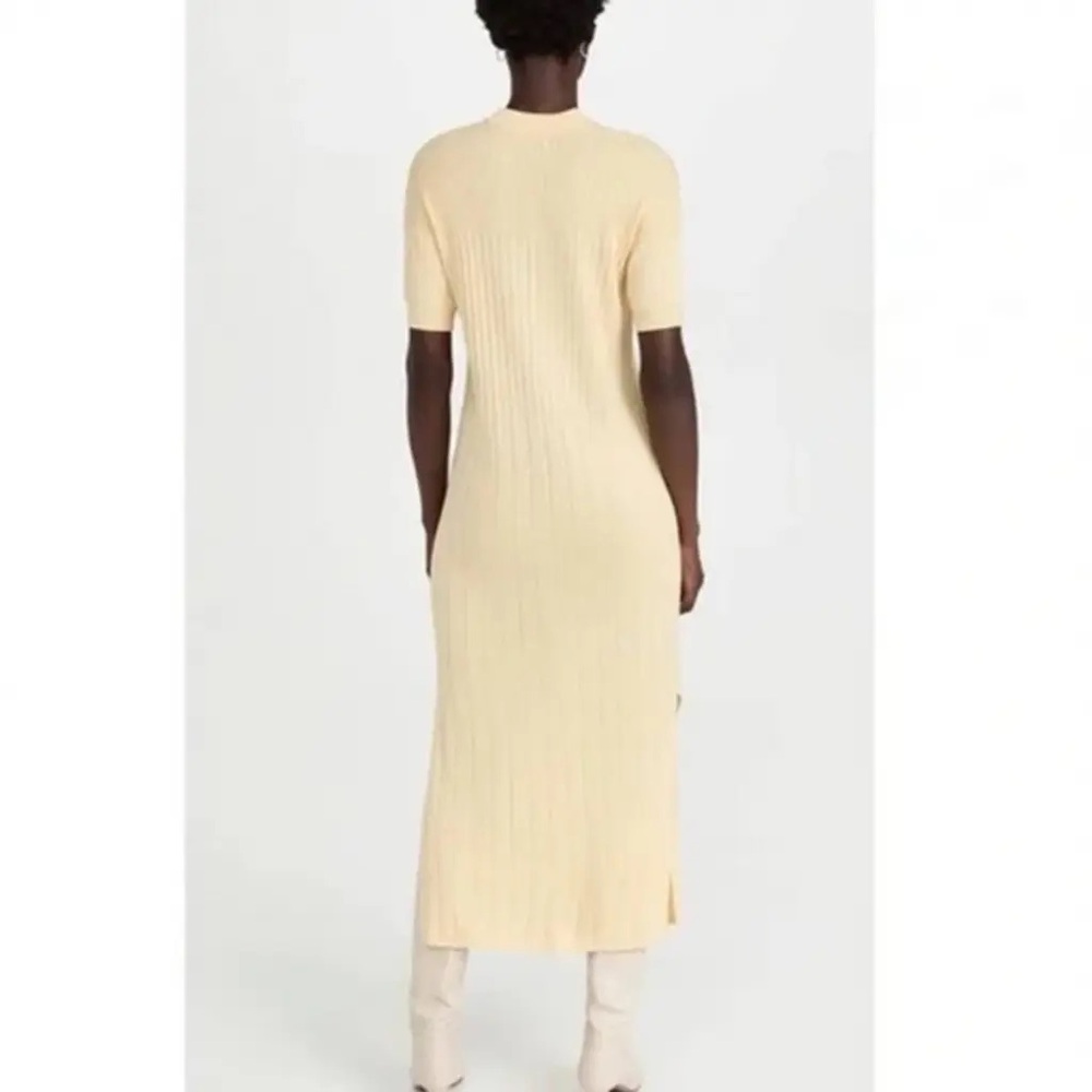 NAADAM NWOT Silk and Cashmere Yellow Knit Midi Dress - Picture 2 of 5